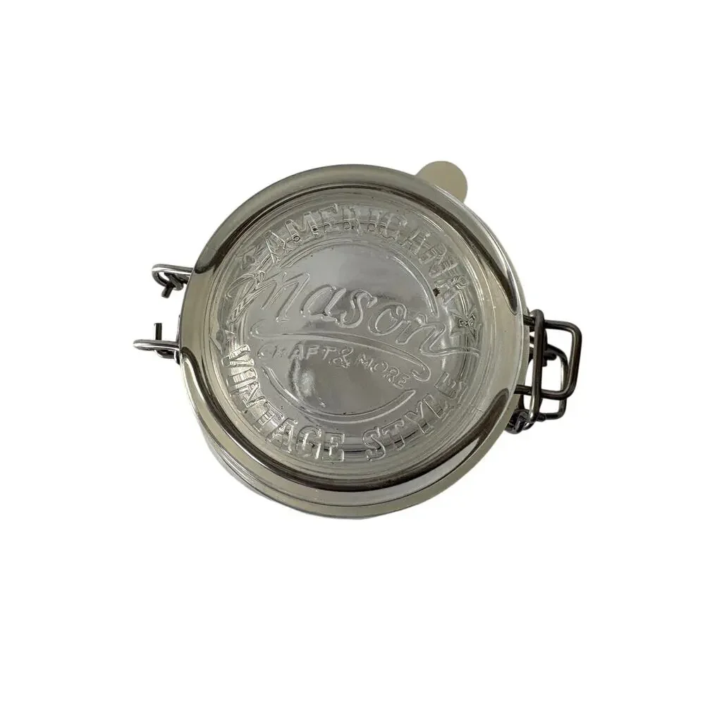 Mason Craft & More Glass Clamp Lid Storage Jar Canister Airtight 6”
